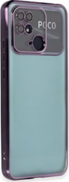 Xiaomi Redmi 10c Uyumlu Kılıf Lensli Silikon - Mor Belirtilmemiş
