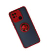 Xiaomi Redmi 10c Uyumlu Kılıf Montreal Yüzüklü Silikon Kapak - Kırmızı Belirtilmemiş