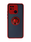 Xiaomi Redmi 10c Uyumlu Kılıf Montreal Yüzüklü Silikon Kapak - Kırmızı Belirtilmemiş