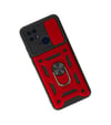 Xiaomi Redmi 10c Uyumlu Kılıf Pars Lens Yüzüklü Silikon - Kırmızı Belirtilmemiş