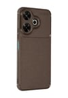 Xiaomi Redmi 13 4g Uyumlu Kılıf Auto Focus Karbon Kapak - Kahverengi Belirtilmemiş