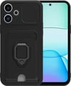 Xiaomi Redmi 13 4g Uyumlu Kılıf Zuma Kartvizitli Yüzüklü Silikon - Siyah Belirtilmemiş