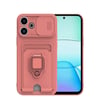 Xiaomi Redmi 13 4g Uyumlu Kılıf Zuma Kartvizitli Yüzüklü Silikon - Pembe Belirtilmemiş