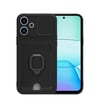 Xiaomi Redmi 13 4g Uyumlu Kılıf Zuma Kartvizitli Yüzüklü Silikon - Siyah Belirtilmemiş