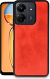 Xiaomi Redmi 13c Uyumlu Kılıf Aras Deri Kapak - Kırmızı Belirtilmemiş