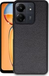 Xiaomi Redmi 13c Uyumlu Kılıf Aras Deri Kapak - Siyah Belirtilmemiş