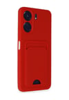 Xiaomi Redmi 13c Uyumlu Kılıf Kelvin Kartvizitli Silikon - Kırmızı Belirtilmemiş