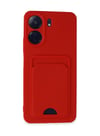 Xiaomi Redmi 13c Uyumlu Kılıf Kelvin Kartvizitli Silikon - Kırmızı Belirtilmemiş