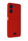 Xiaomi Redmi 13c Uyumlu Kılıf Kelvin Kartvizitli Silikon - Kırmızı Belirtilmemiş
