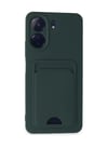 Xiaomi Redmi 13c Uyumlu Kılıf Kelvin Kartvizitli Silikon - Koyu Yeşil Belirtilmemiş