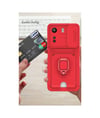 Xiaomi Redmi 13c Uyumlu Kılıf Zuma Kartvizitli Yüzüklü Silikon - Pembe Belirtilmemiş