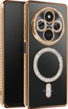 Xiaomi Redmi 14c Uyumlu Joke Simli Magneticsafe Kılıf - Gold Belirtilmemiş