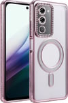 Xiaomi Redmi 15 4g Uyumlu Joke Simli Magneticsafe Kılıf - Pembe Belirtilmemiş