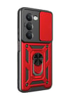 Xiaomi Redmi 15 4g Uyumlu Pars Lens Yüzüklü Silikon - Kırmızı Belirtilmemiş