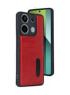 Xiaomi Redmi 15c 4g Uyumlu Sara Kartvizitli Deri Kılıf - Kırmızı Belirtilmemiş