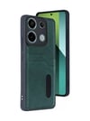 Xiaomi Redmi 15c 4g Uyumlu Sara Kartvizitli Deri Kılıf - Yeşil Belirtilmemiş