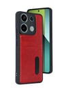 Xiaomi Redmi 15c 4g Uyumlu Sara Kartvizitli Deri Kılıf - Kırmızı Belirtilmemiş