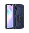 Xiaomi Redmi 9a Uyumlu Kılıf Sofya Yüzüklü Silikon Kapak - Lacivert Belirtilmemiş