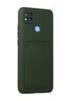 Xiaomi Redmi 9c Uyumlu Kılıf Kelvin Kartvizitli Silikon - Koyu Yeşil Belirtilmemiş