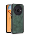 Xiaomi Redmi A3 4g Uyumlu Kılıf Aras Deri Kapak - Koyu Yeşil Belirtilmemiş
