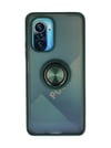 Xiaomi Redmi K40 Uyumlu Kılıf Montreal Yüzüklü Silikon Kapak - Yeşil Belirtilmemiş