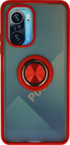 Xiaomi Redmi K40 Uyumlu Kılıf Montreal Yüzüklü Silikon Kapak - Kırmızı Belirtilmemiş