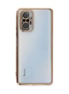 Xiaomi Redmi Note 10 Pro Uyumlu Kılıf Lensli Silikon - Gold Belirtilmemiş