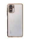 Xiaomi Redmi Note 10 Uyumlu Kılıf Lensli Silikon - Gold Belirtilmemiş