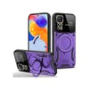 Xiaomi Redmi Note 11 Pro Uyumlu Kılıf Joy Lens Standlı Kapak - Mor Belirtilmemiş