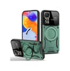 Xiaomi Redmi Note 11 Pro Uyumlu Kılıf Joy Lens Standlı Kapak - Koyu Yeşil Belirtilmemiş