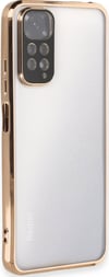 Xiaomi Redmi Note 11 Uyumlu Kılıf Lensli Silikon - Gold Belirtilmemiş