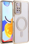 Xiaomi Redmi Note 12 Pro 4g Uyumlu Joke Simli Magneticsafe Kılıf - Gold Belirtilmemiş