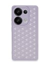 Xiaomi Redmi Note 13 Pro 4g Uyumlu Kılıf Petek Silikon Kapak - Lila Belirtilmemiş