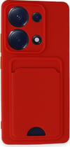 Xiaomi Redmi Note 13 Pro 4g Uyumlu Kılıf Kelvin Kartvizitli Silikon - Kırmızı Belirtilmemiş