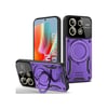 Xiaomi Redmi Note 13 Pro 4g Uyumlu Kılıf Joy Lens Standlı Kapak - Mor Belirtilmemiş