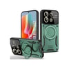 Xiaomi Redmi Note 13 Pro 4g Uyumlu Kılıf Joy Lens Standlı Kapak - Koyu Yeşil Belirtilmemiş
