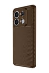 Xiaomi Redmi Note 13 Pro 4g Uyumlu Kılıf Auto Focus Karbon Kapak - Kahverengi Belirtilmemiş