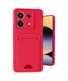 Xiaomi Redmi Note 13 Pro 5g Uyumlu Kılıf Kelvin Kartvizitli Silikon - Kırmızı Belirtilmemiş