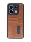 Xiaomi Redmi Note 13 Pro 5g Uyumlu Kılıf Sara Kartvizitli Deri Kılıf - Taba Belirtilmemiş