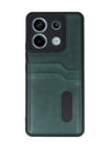 Xiaomi Redmi Note 13 Pro 5g Uyumlu Kılıf Sara Kartvizitli Deri Kılıf - Koyu Yeşil Belirtilmemiş