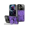 Xiaomi Redmi Note 13 Pro Plus Uyumlu Joy Lens Standlı Kapak - Mor Belirtilmemiş