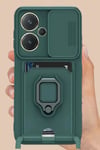 Xiaomi Redmi Note 13 Pro Plus Uyumlu Kılıf Zuma Kartvizitli Yüzüklü Silikon - Pembe Belirtilmemiş