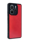 Xiaomi Redmi Note 14 4g Uyumlu Kılıf Aras Deri Kapak - Kırmızı Belirtilmemiş