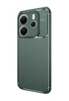 Xiaomi Redmi Note 14 4g Uyumlu Kılıf Auto Focus Karbon Kapak - Koyu Yeşil Belirtilmemiş