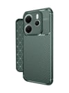 Xiaomi Redmi Note 14 4g Uyumlu Kılıf Auto Focus Karbon Kapak - Koyu Yeşil Belirtilmemiş