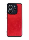 Xiaomi Redmi Note 14 4g Uyumlu Kılıf Aras Deri Kapak - Kırmızı Belirtilmemiş
