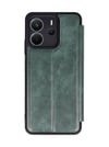 Xiaomi Redmi Note 14 4g Uyumlu Kılıf Flip Cover - Koyu Yeşil Belirtilmemiş