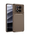 Xiaomi Redmi Note 14 Pro 4g Uyumlu Kılıf Auto Focus Karbon Kapak - Kahverengi Belirtilmemiş