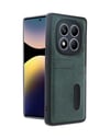 Xiaomi Redmi Note 14 Pro 5g Uyumlu Kılıf Sara Kartvizitli Deri Kılıf - Koyu Yeşil Belirtilmemiş