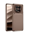Xiaomi Redmi Note 14 Pro 5g Uyumlu Kılıf Auto Focus Karbon Kapak - Kahverengi Belirtilmemiş